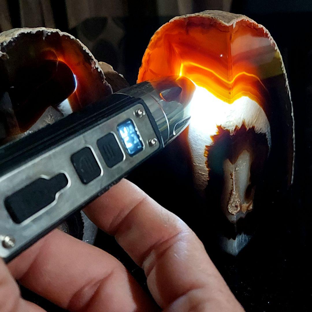 大きい！ メノー瑪瑙 原石ペア2面磨き572 このサイズでこの価格は中々出ない！