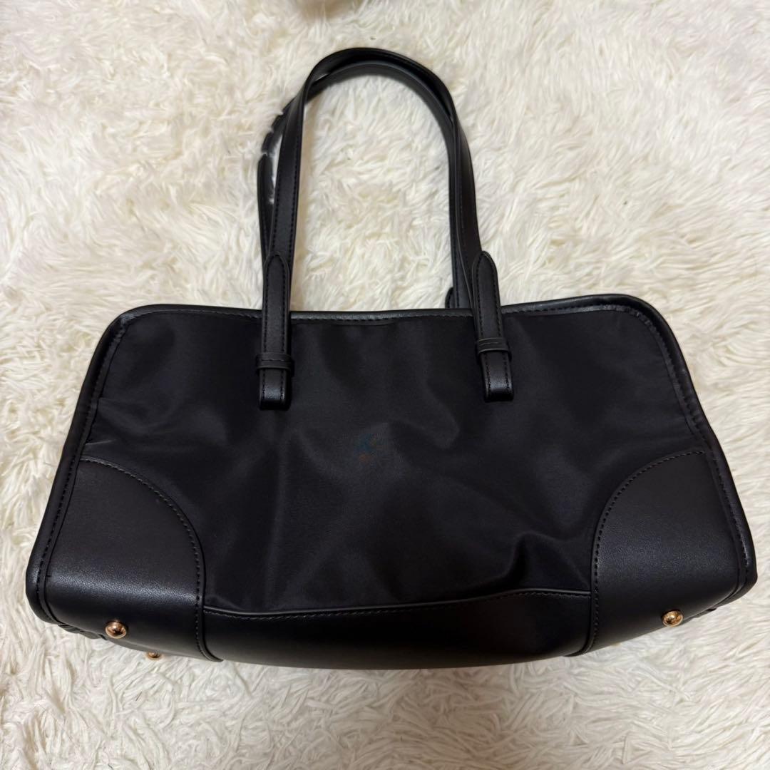 theater products ナイロンツイルスクエアハンドバッグ L