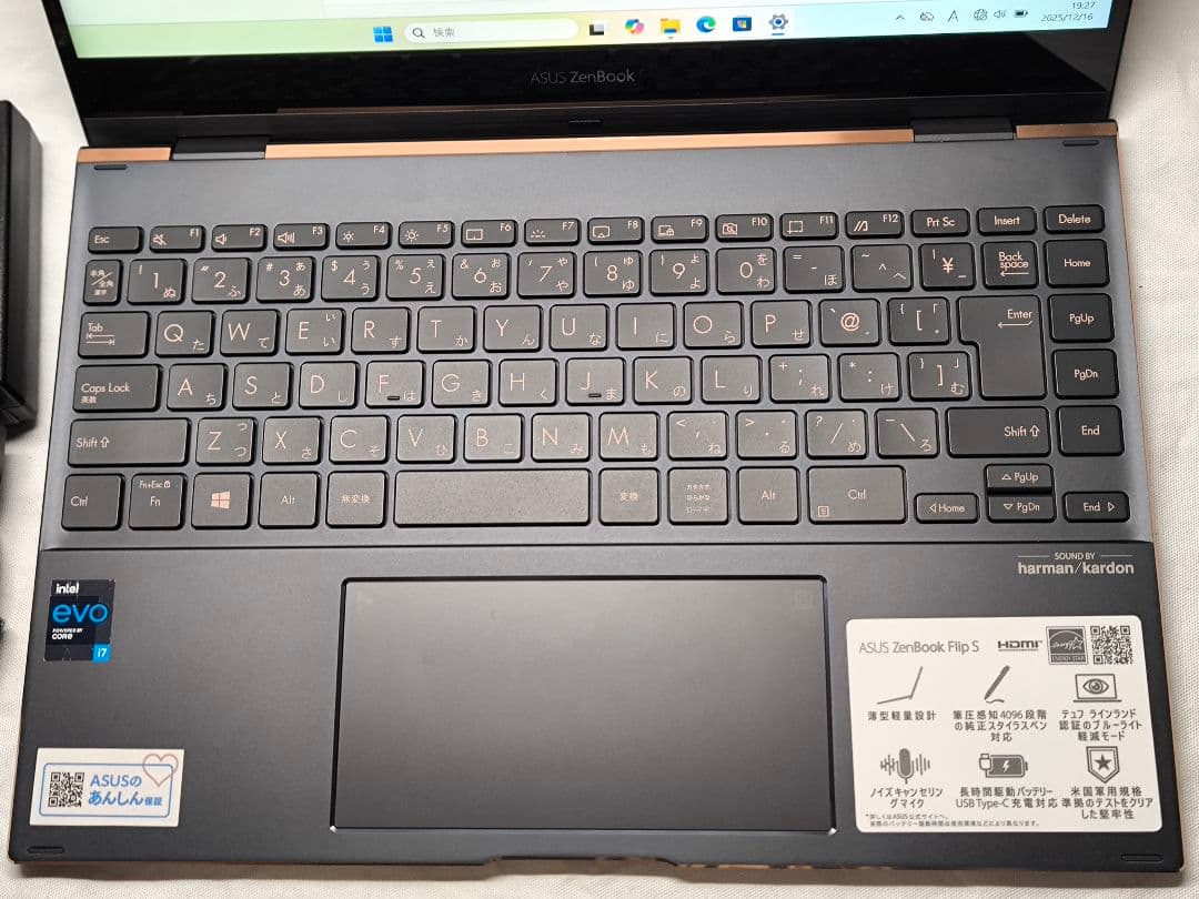 Windowsノート本体 ASUS ZenBook Flip S UX371EA Core i7 16GB