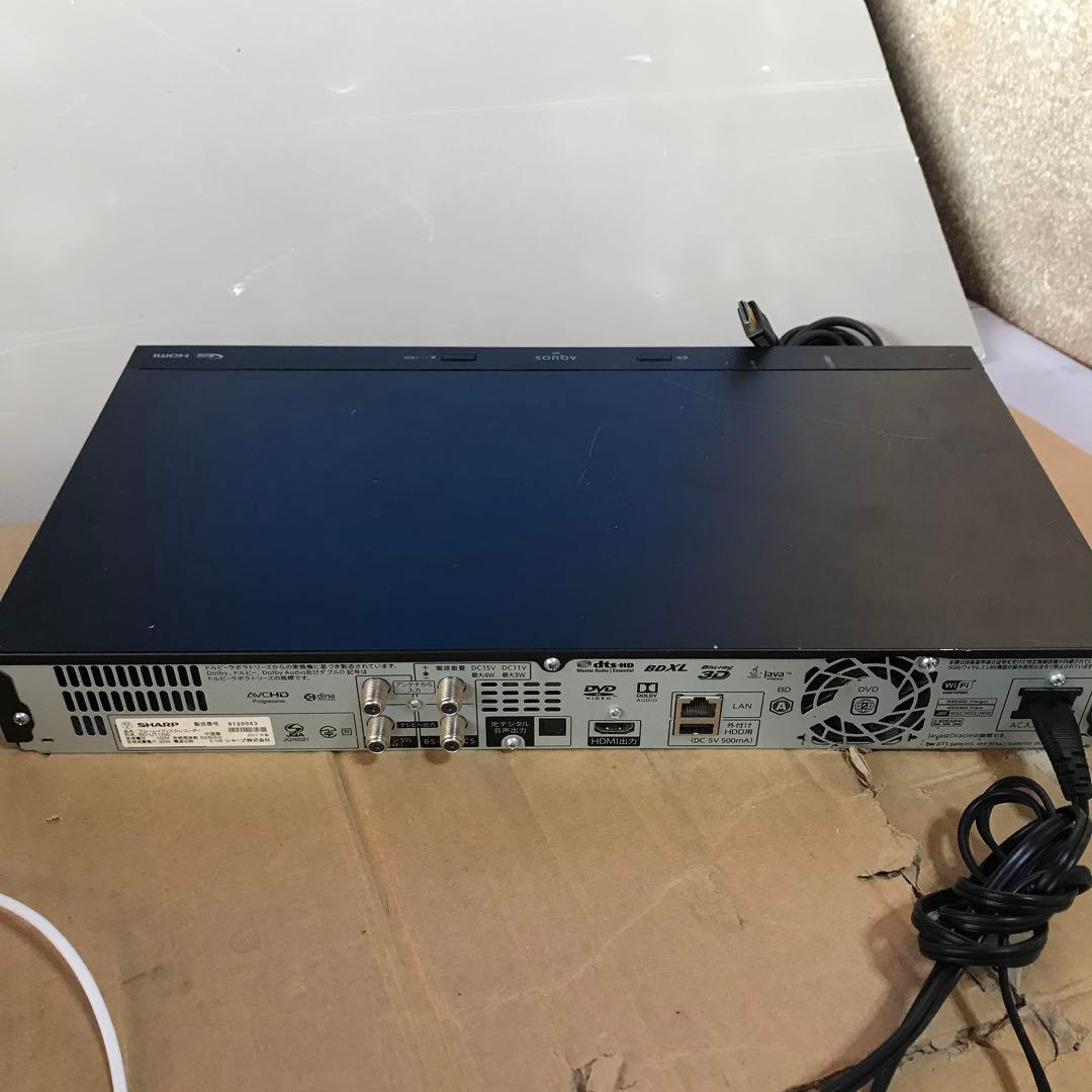 SHARP ブルーレイレコーダー　BD－UT1100 2017年製　リモコン無