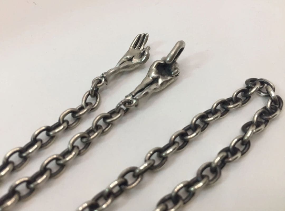 ❤️ック レスチェーン 丸1.2φ 50cmラブ ネックレス ハンドサイン