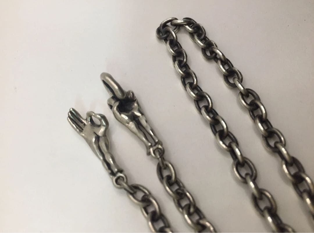 ❤️ック レスチェーン 丸1.2φ 50cmラブ ネックレス ハンドサイン