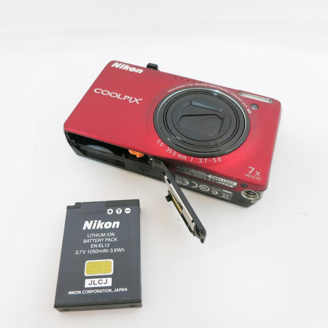 Nikon COOLPIX S6000 赤 コンパクトデジタルカメラ