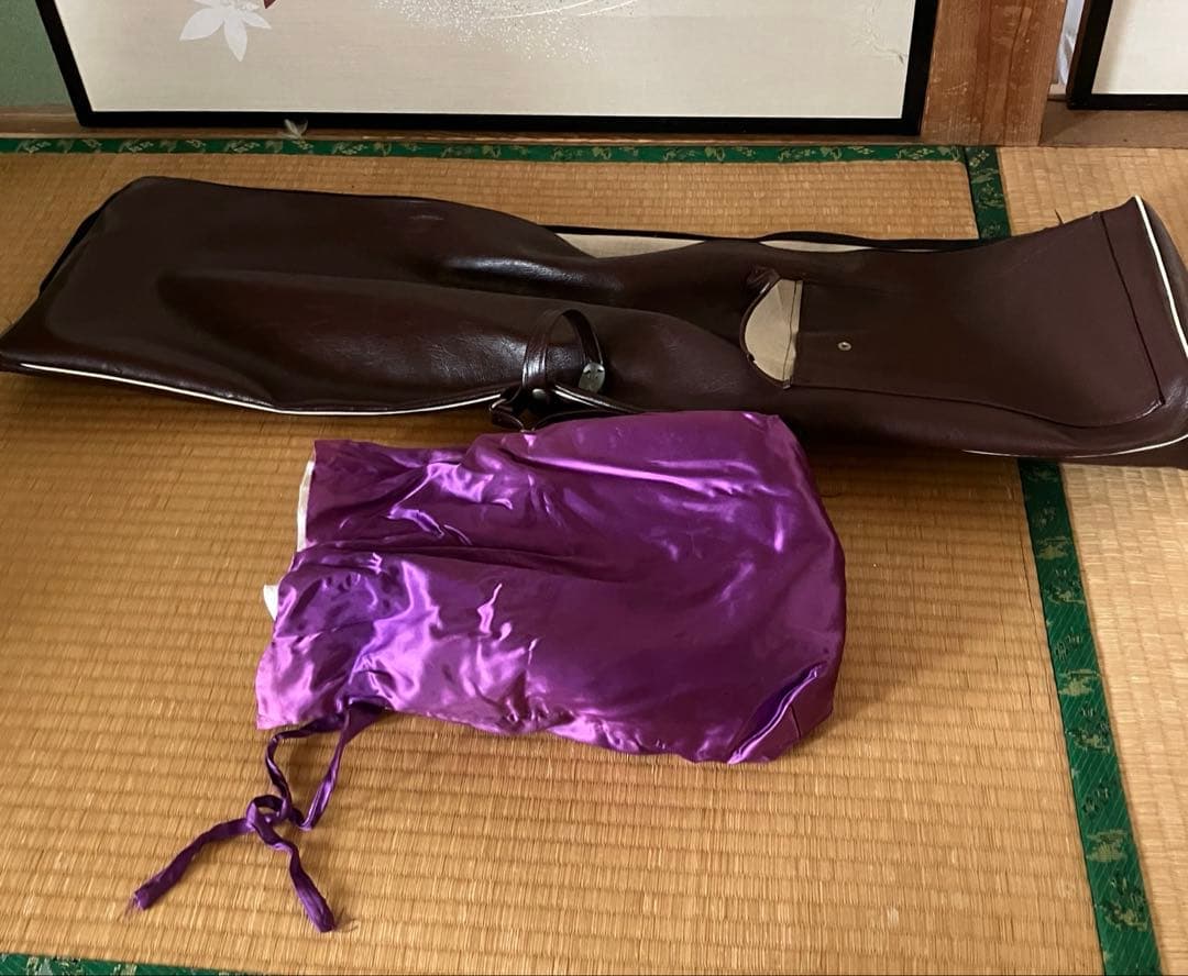 地唄三味線 中棹 皮破れあり 現状品 和楽器