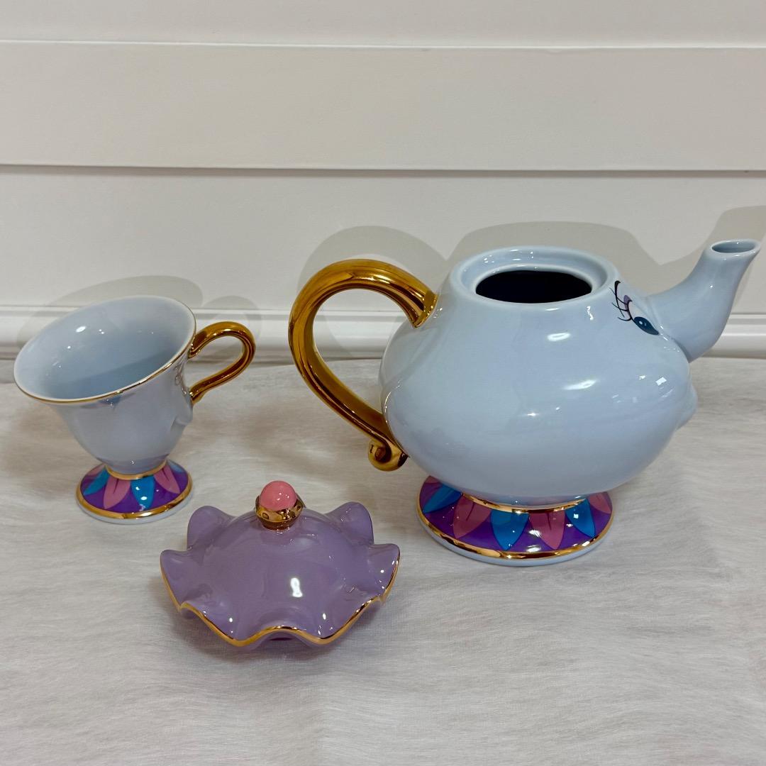 【新品未使用】美女と野獣 ポット婦人とチップ 2点セット