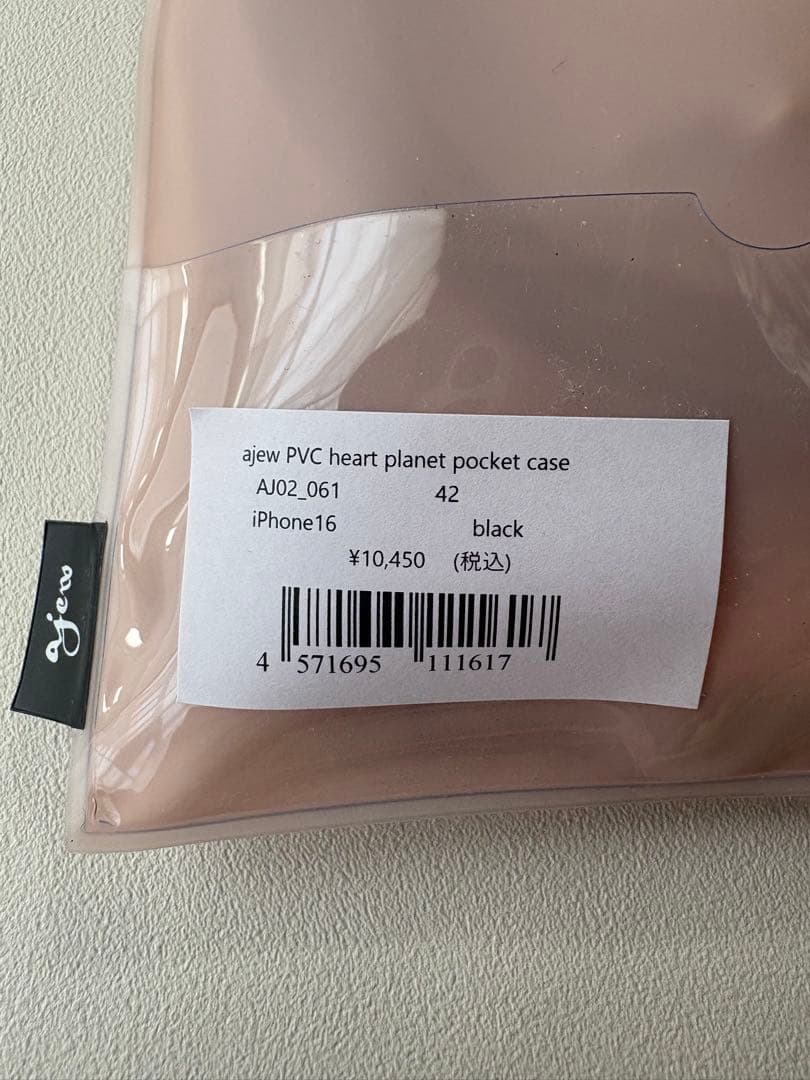 Ajew iPhone16 / black 【PVC heart】