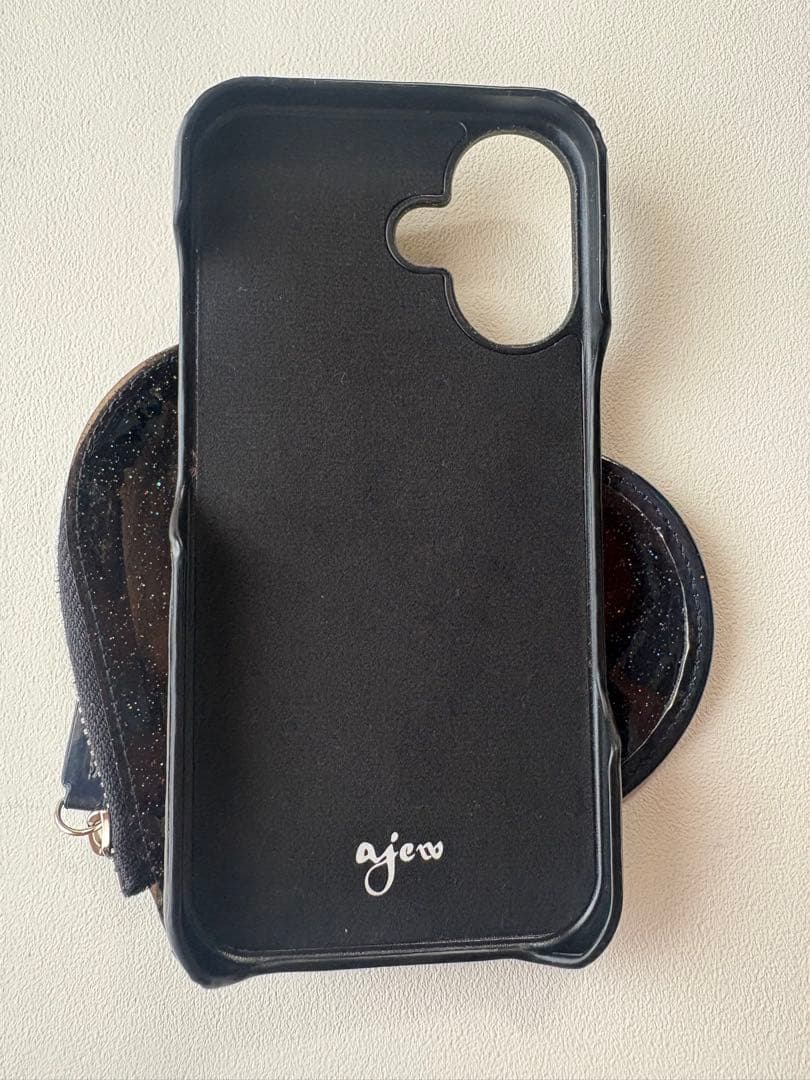 Ajew iPhone16 / black 【PVC heart】