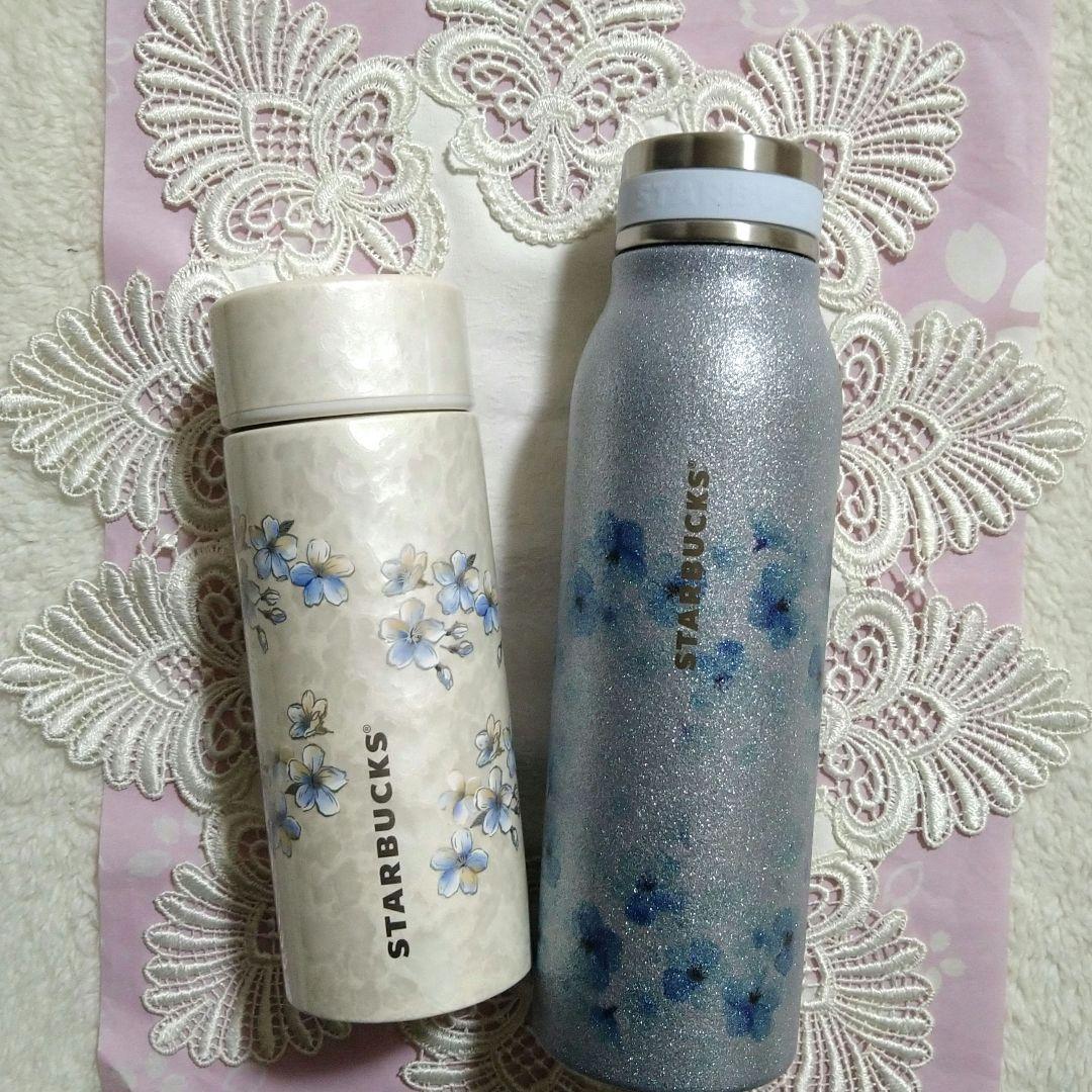 スタバ✿SAKURA2026✿ステンレスボトルエアリーブルー＆シェルホワイト