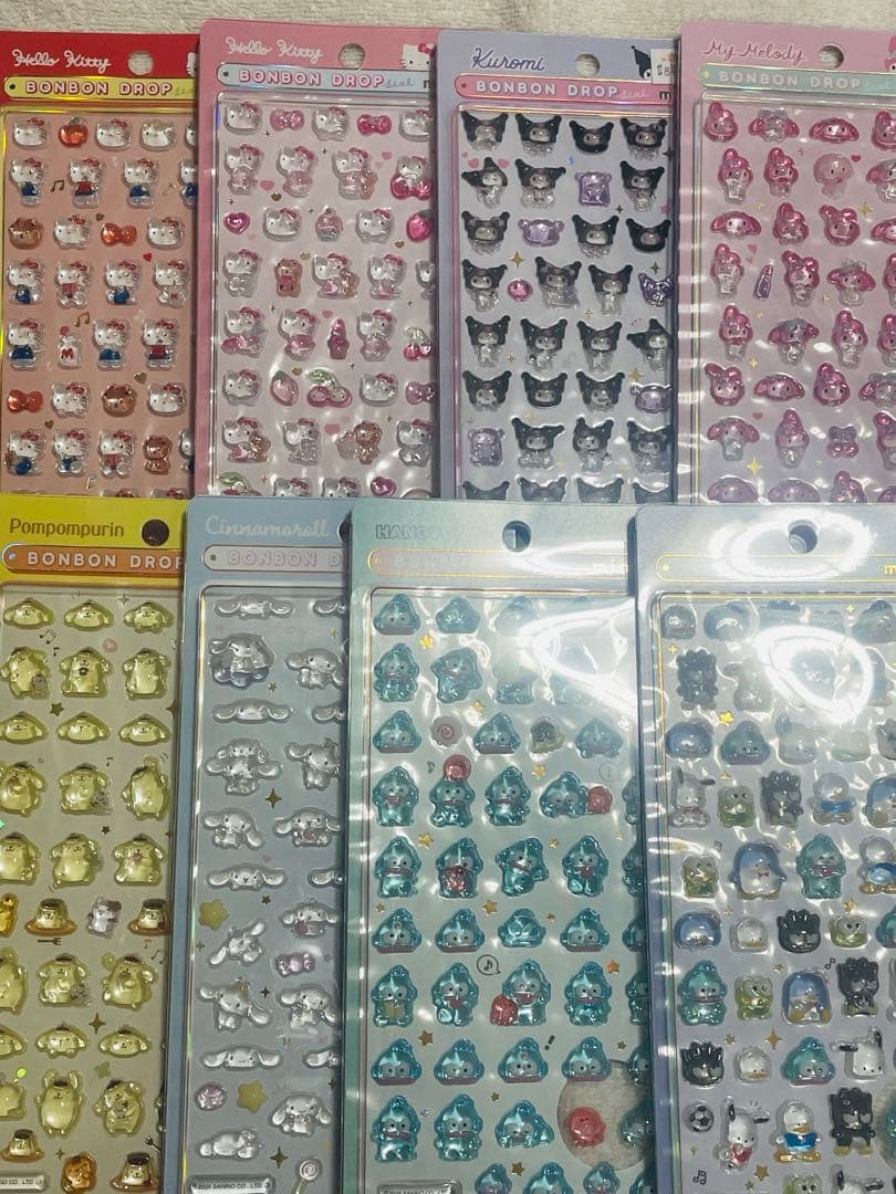 国内正規品 サンリオ ボンボンドロップシール mini サンスター文具