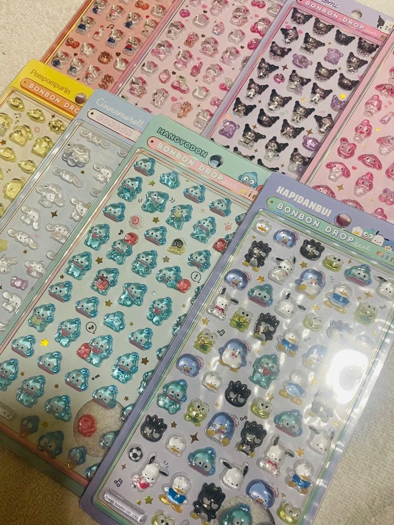 国内正規品 サンリオ ボンボンドロップシール mini サンスター文具
