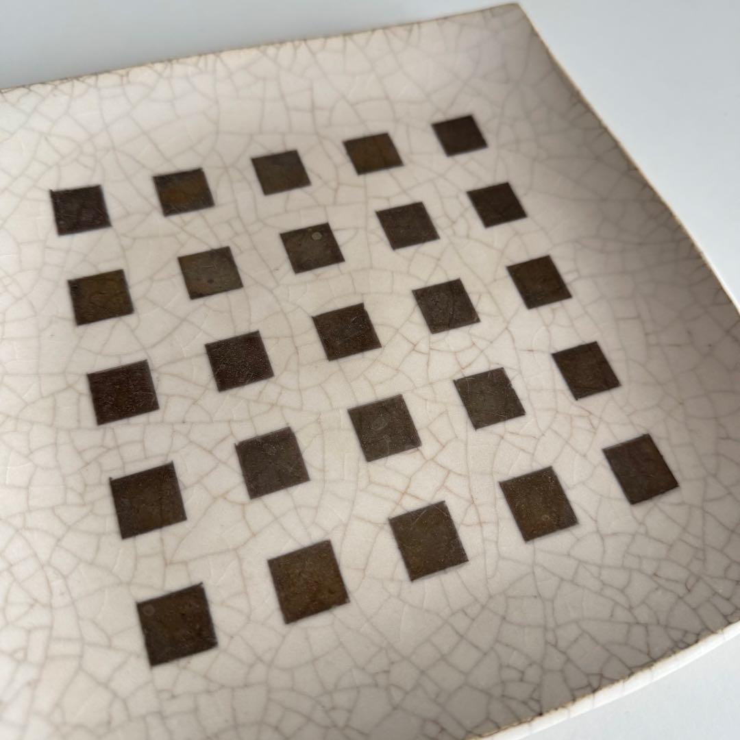 加藤輝雄 平皿 角皿 銀彩 プレート うつわ