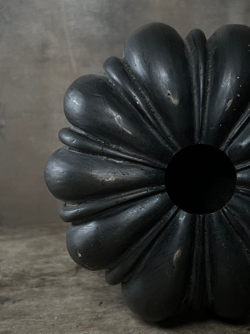 時代 古銅 かぼちゃの花入・南瓜オブジェ／japanese vintage 侘寂