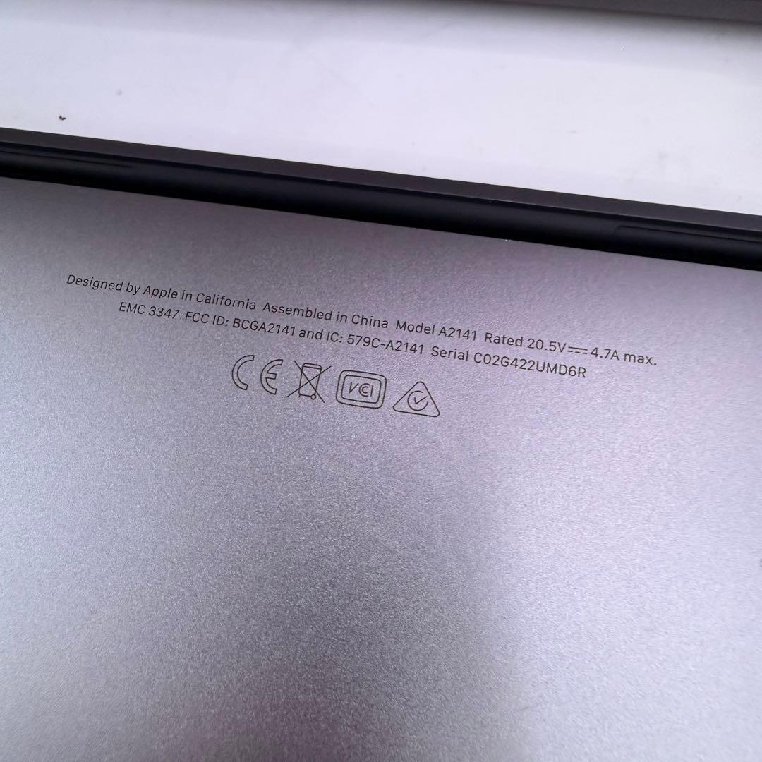 MacBookPro 16インチ 2019モデル i7搭載　16GB/1TB