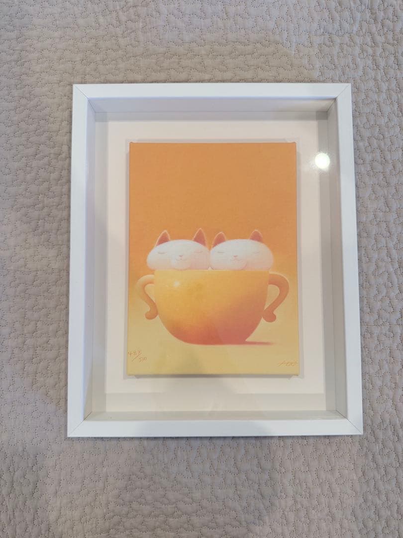 渡辺宏 いつも二人で ジクレー版画 猫