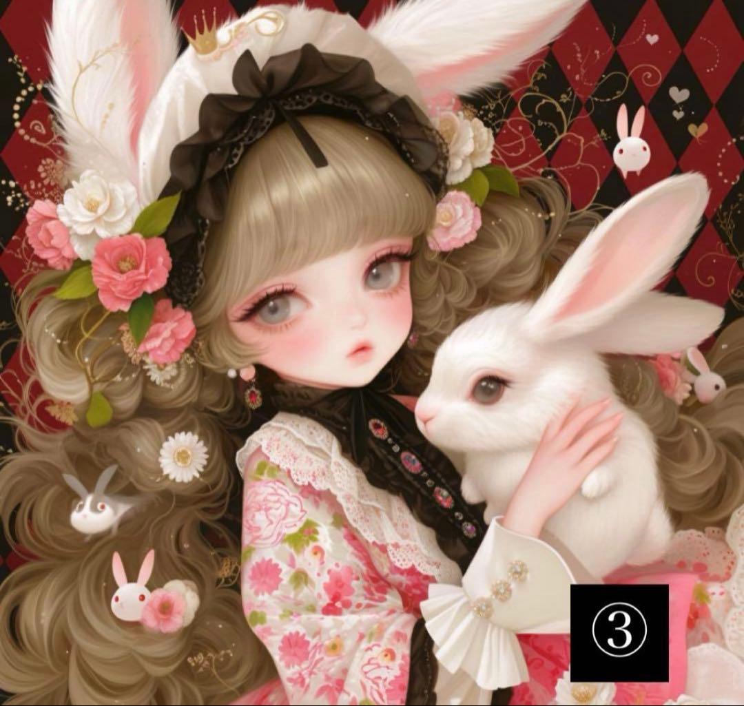 ハンドメイド　オーダーページ　パネル　トートバッグ　ポーチ　女の子　うさぎさん