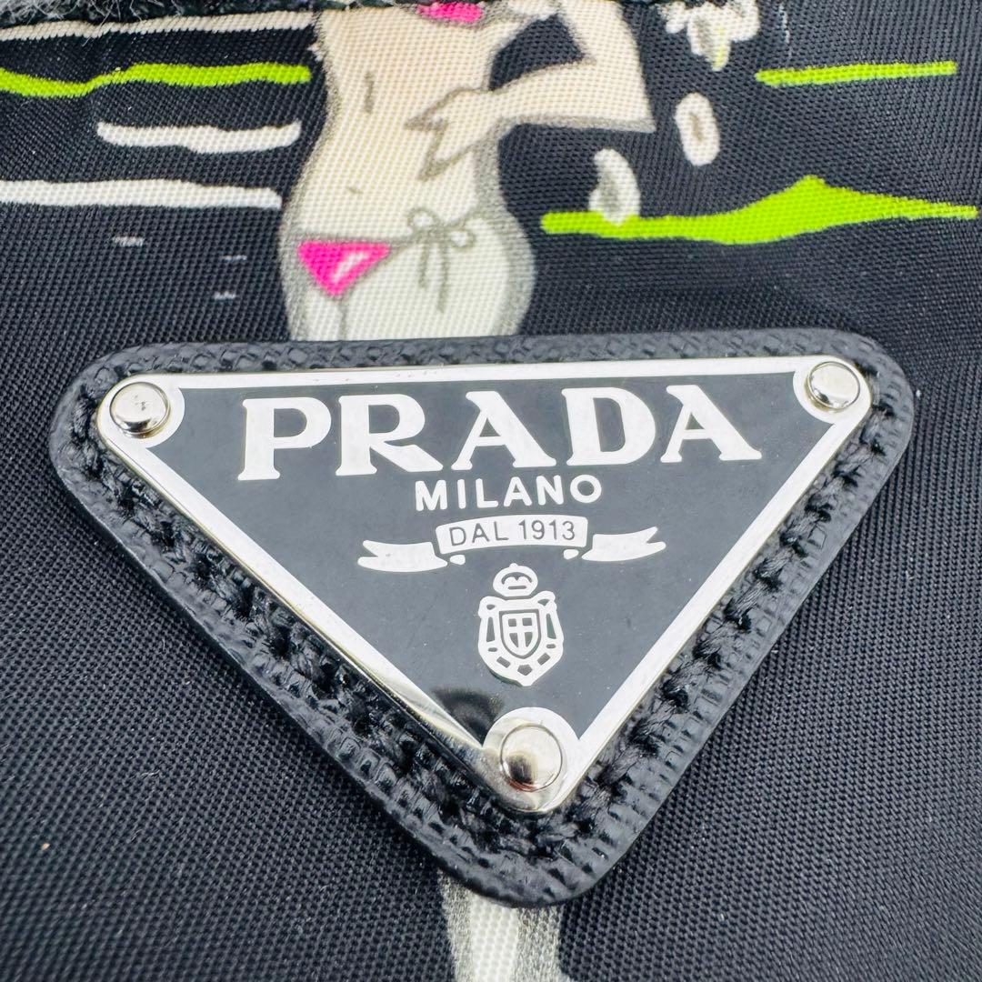 ✨PRADA✨プラダ✨三角ロゴプレート✨ブラック✨ナイロン✨ハンドバッグ✨