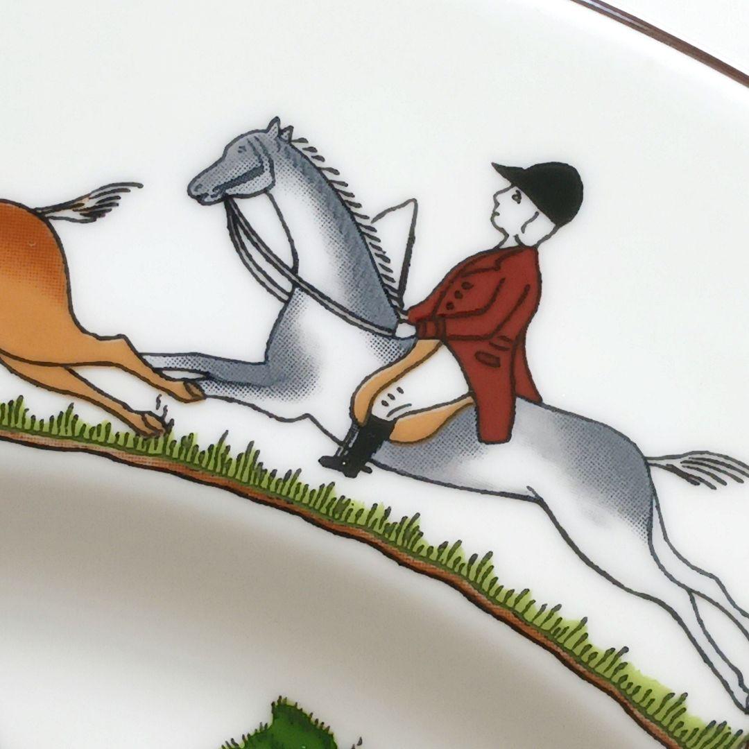 Y3333-4-3 ウェッジウッド ハンティングシーン プレート 直径27㎝