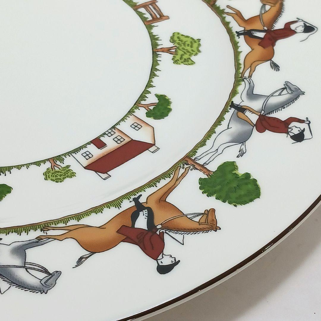 Y3333-4-3 ウェッジウッド ハンティングシーン プレート 直径27㎝