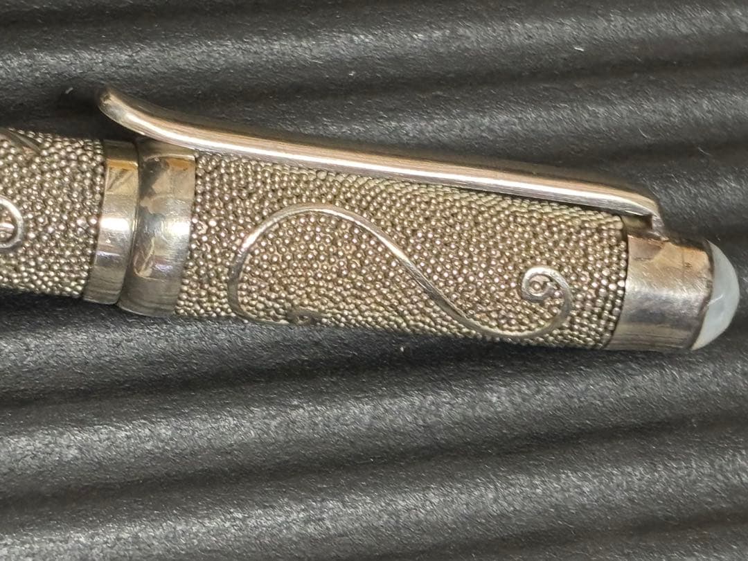 シルバー925 装飾ボールペン◾️真珠/ペイズリー調 SILVER