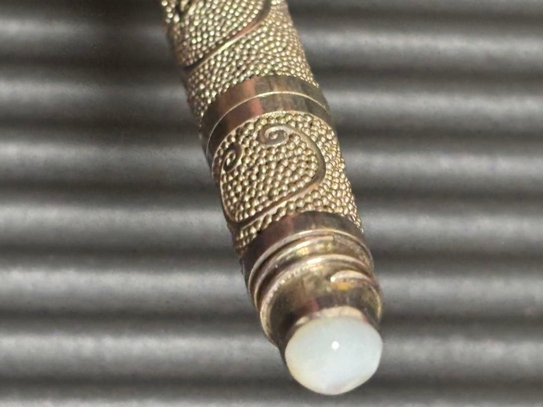 シルバー925 装飾ボールペン◾️真珠/ペイズリー調 SILVER