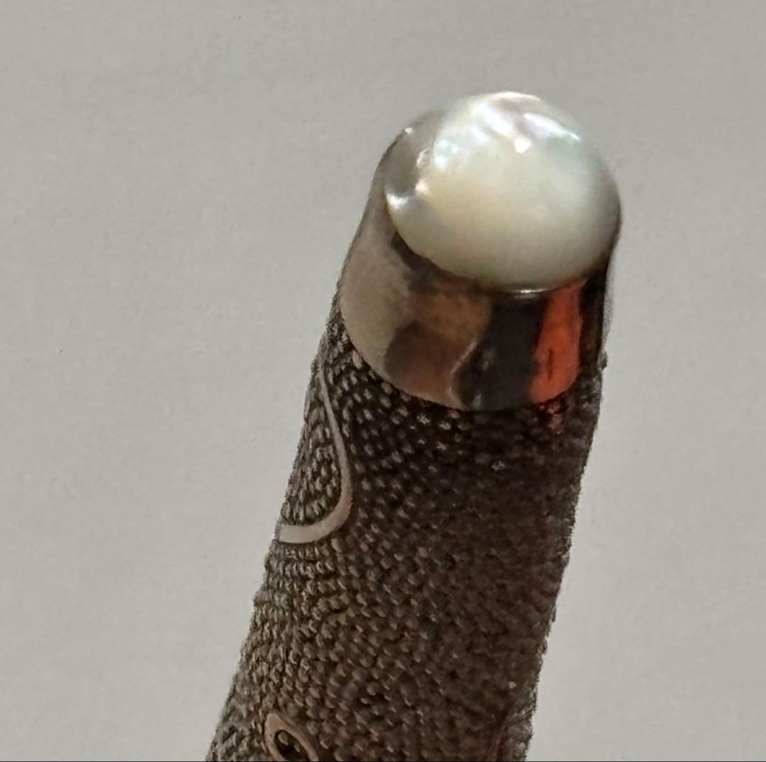 シルバー925 装飾ボールペン◾️真珠/ペイズリー調 SILVER