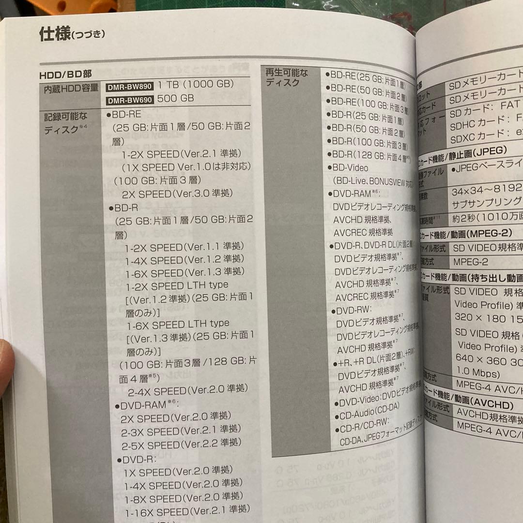 カ*ズ様 Panasonic DMR-BW690 ブルーレイ 500GB ケーブ