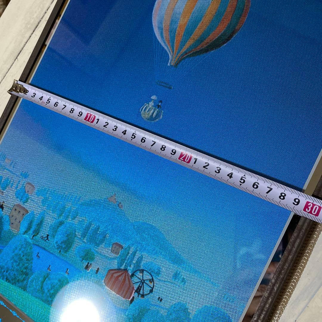 こうのこのみ　KONOMI 気球の風景アート パブミラー　ヴィンテージ