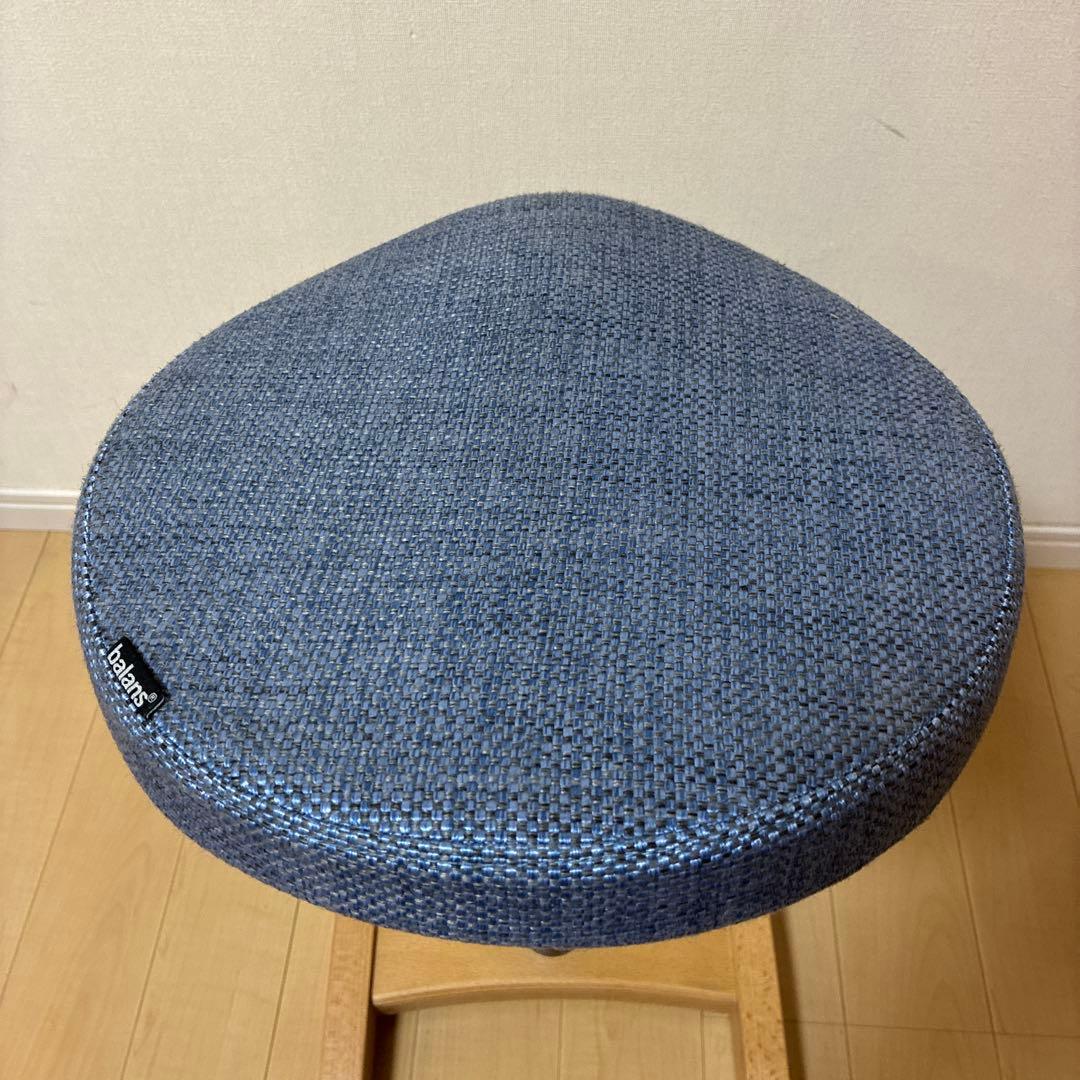 バランスシナジー ラウンド 織柄ブルー