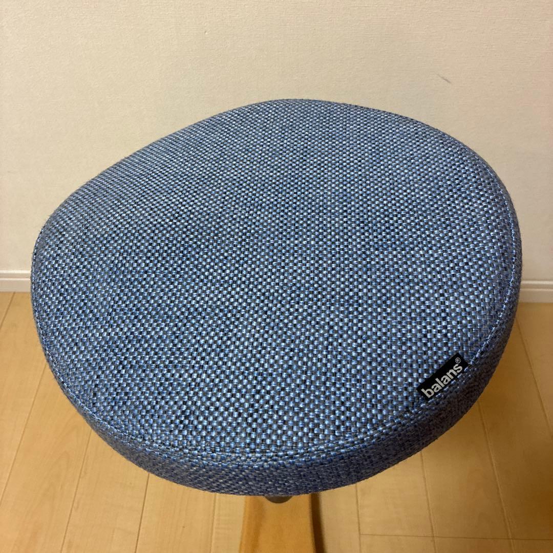 バランスシナジー ラウンド 織柄ブルー