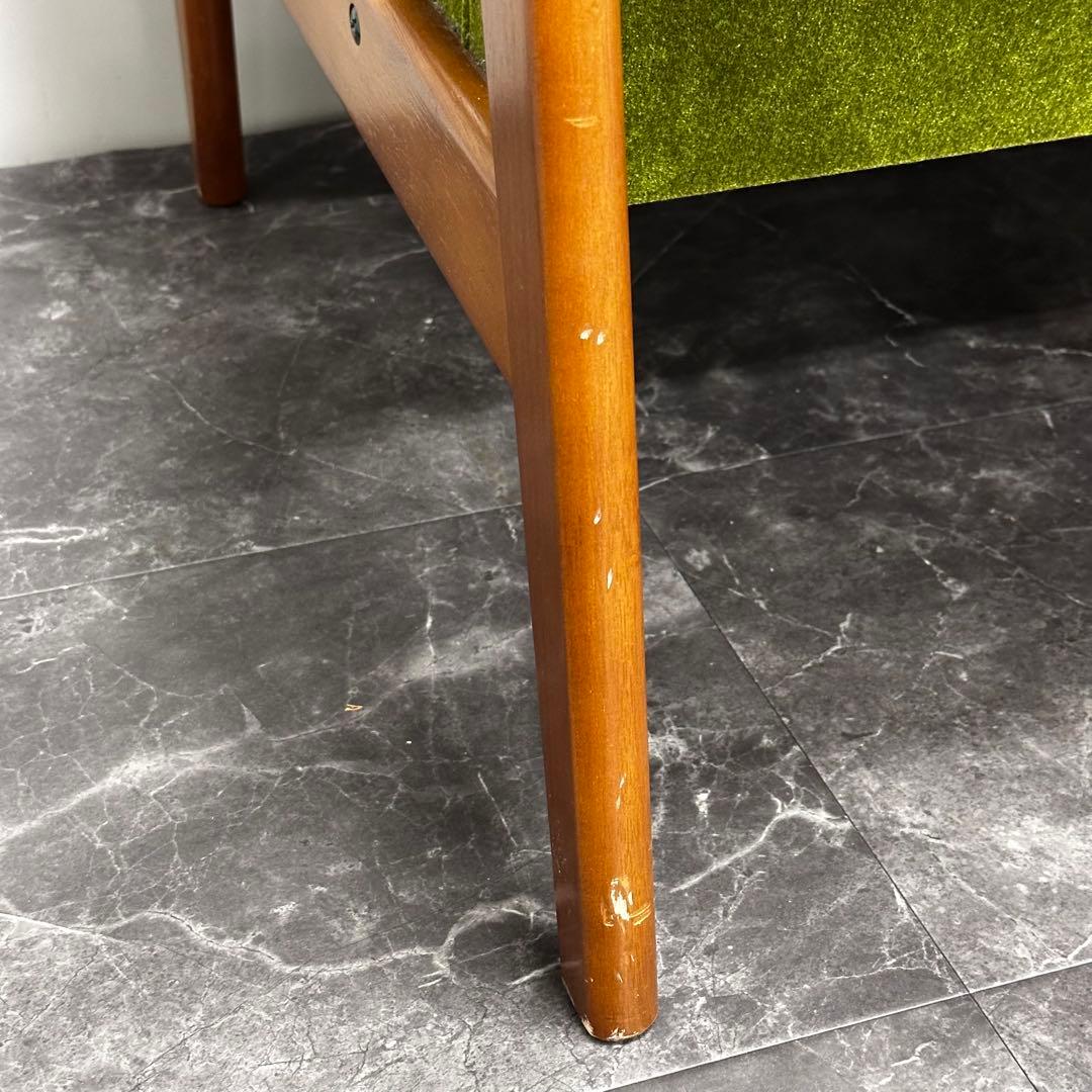 ＊ライフセーバーレッドカリモク60 Kチェア 2シーター モケットグリーン