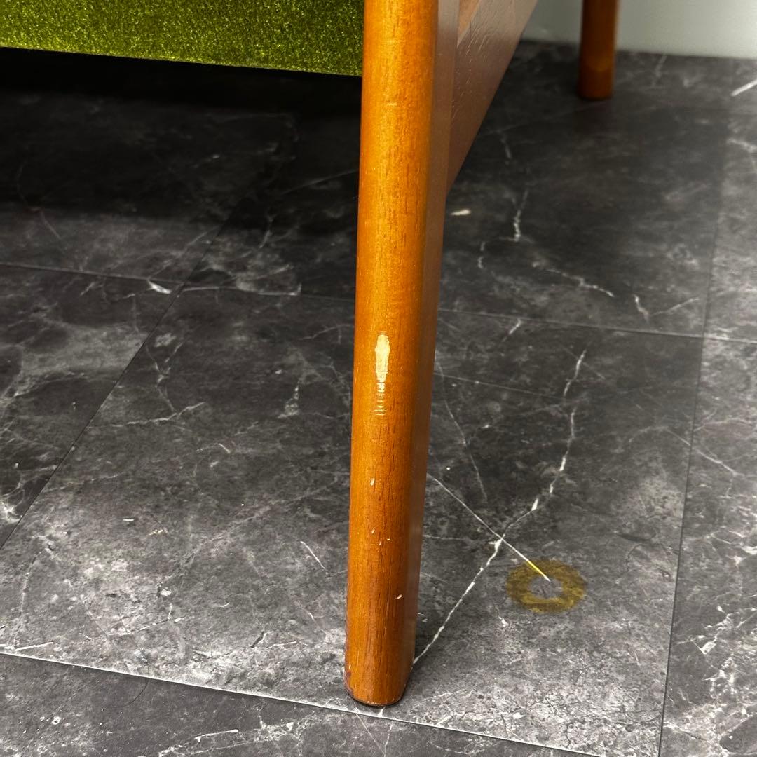 ＊ライフセーバーレッドカリモク60 Kチェア 2シーター モケットグリーン