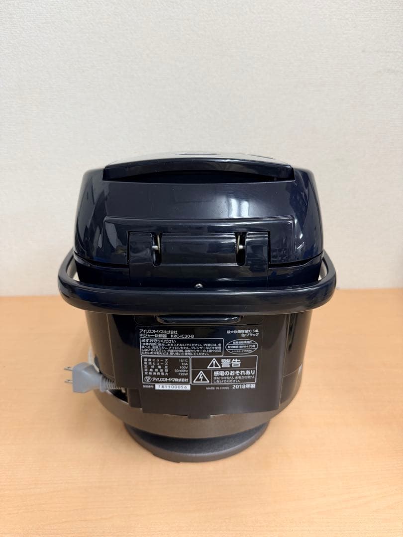 アイリスオーヤマ IH炊飯器KRC-IC30-B 3合炊き 銅釜 2018年製