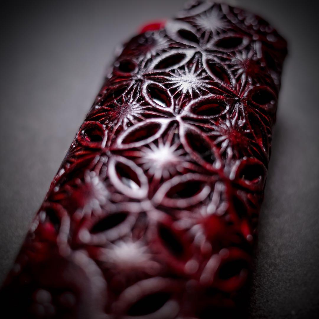 リルハイブリッド3.0 本革製ケース 髑髏混 茶色　ナスカン付