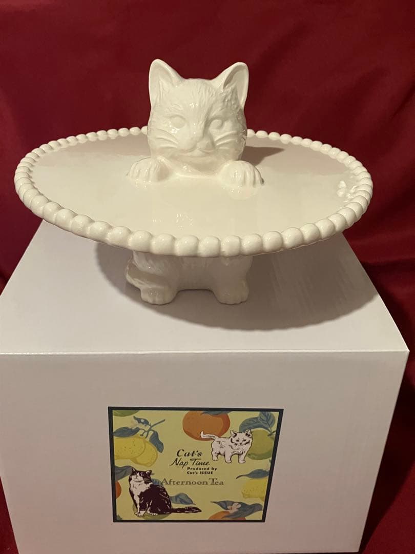 AfternoonTea♦️Cat'sNapTime♦️猫　ケーキスタンド新品　箱付