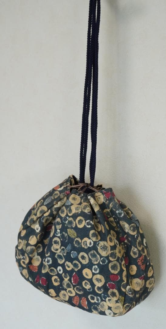 更紗柄 ハンドメイド 巾着 バッグ【新品・未使用】