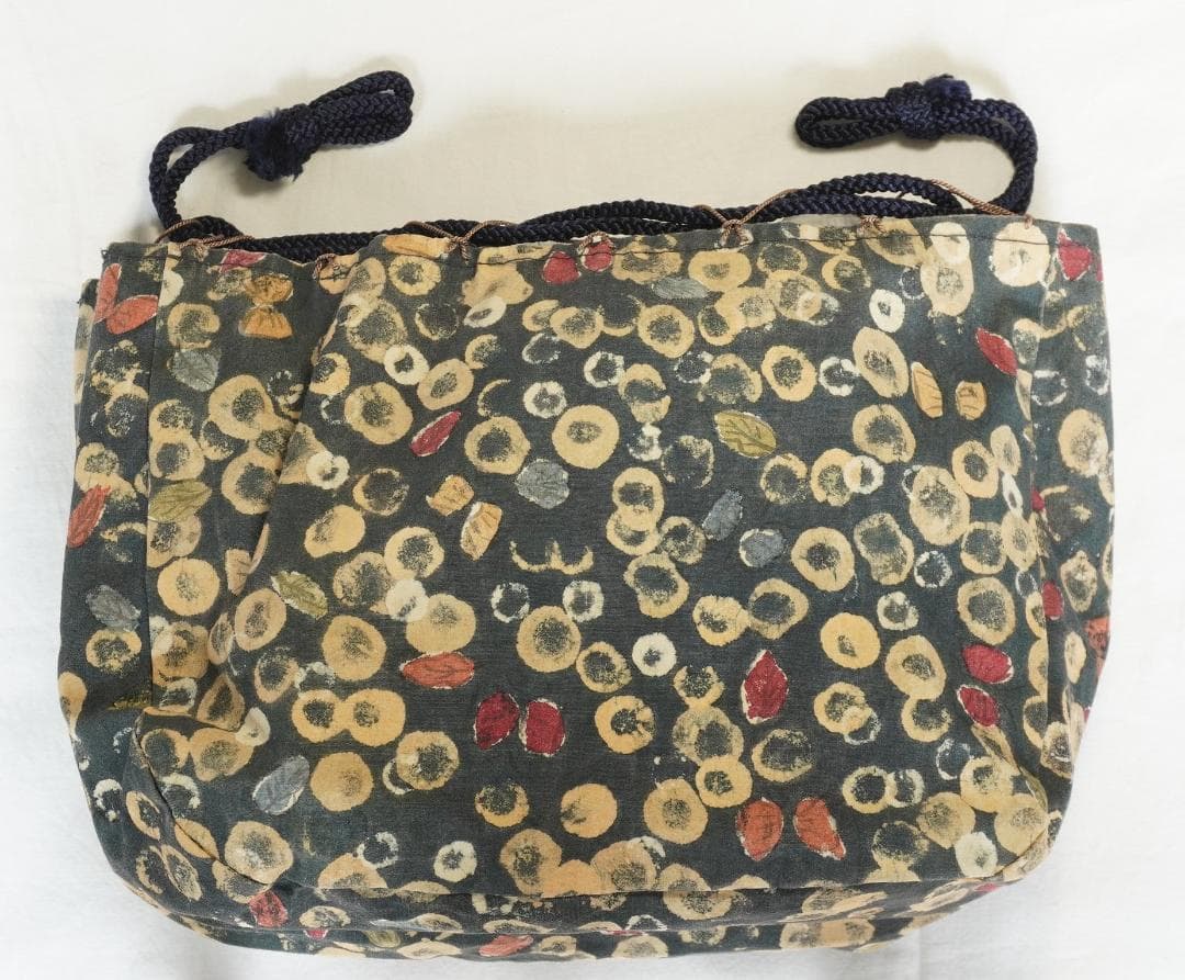 更紗柄 ハンドメイド 巾着 バッグ【新品・未使用】
