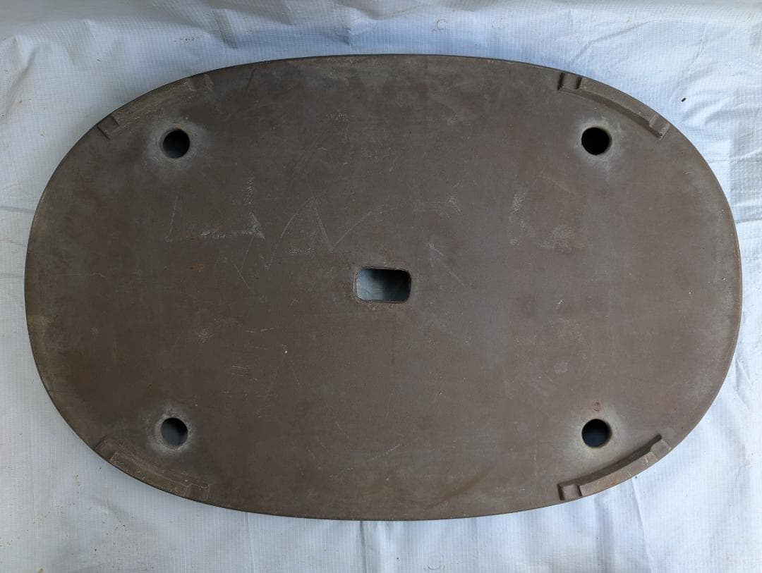 盆栽鉢 大型 浅鉢 オーバル 約69×45.5×6.5cm 無釉 灰泥鉢 鉢皿