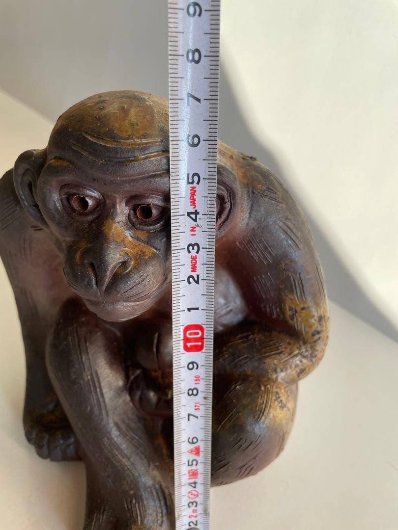 【知加選】古備前　備前焼　申　猿　細工物　飾り物　コレクション　アンティーク