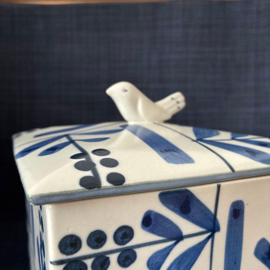 砥部焼 草文 ブレッドケース