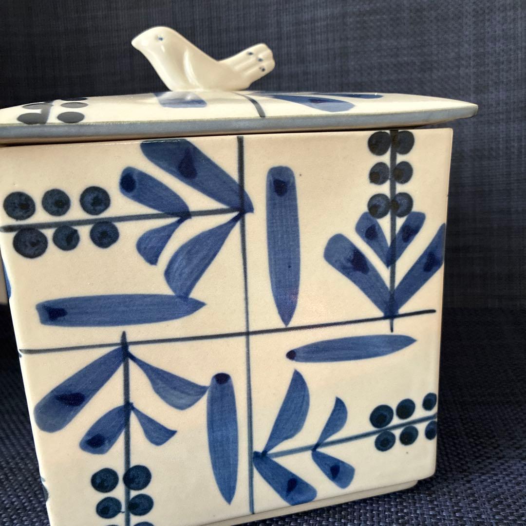 砥部焼 草文 ブレッドケース