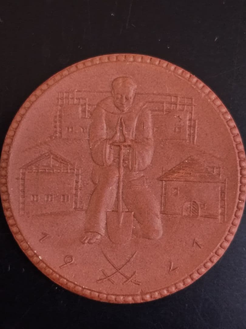 稀少　1921年　独 20M 大型陶貨、緊急発行陶貨