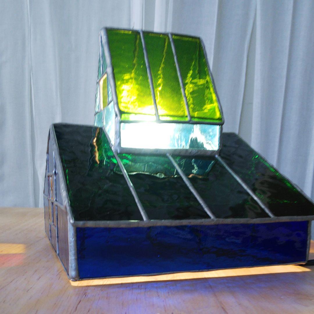 ステンドグラス   家型ランプ