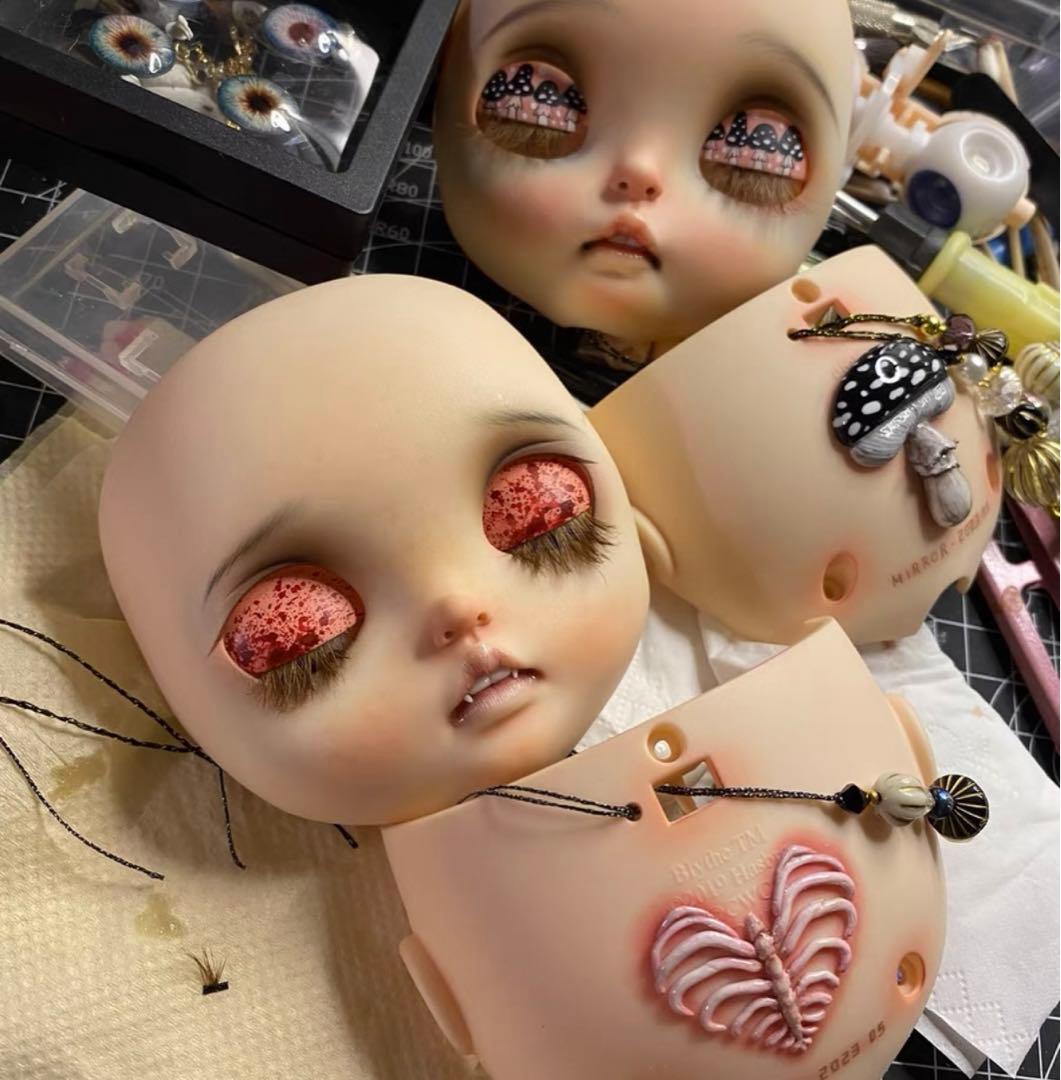 カスタムブライス 黒いキノコちゃん 人形 ダークスイート 特別 海外作家様