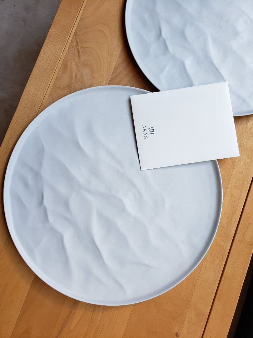 エイラス ARAS 大皿ウェーブ ホワイト　27㎝　2枚セット