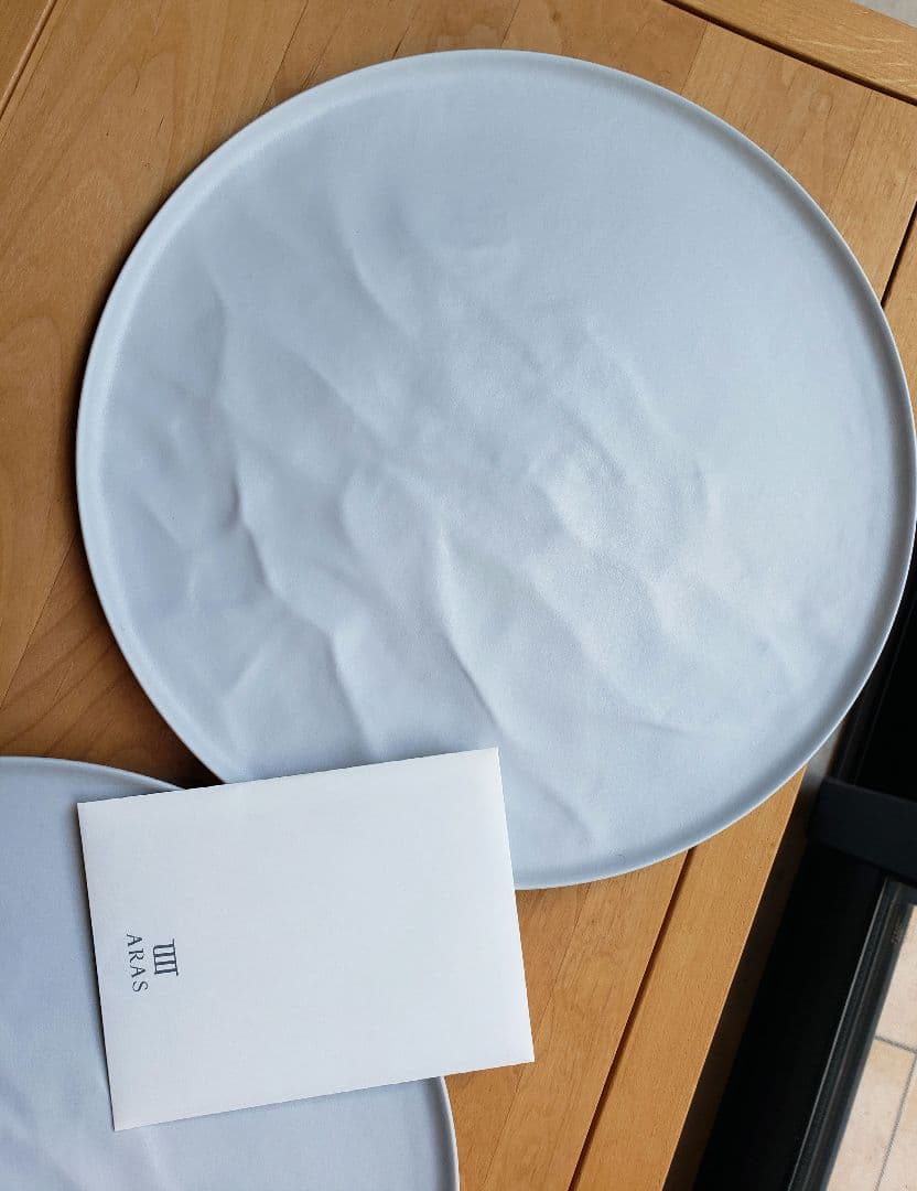 エイラス ARAS 大皿ウェーブ ホワイト　27㎝　2枚セット
