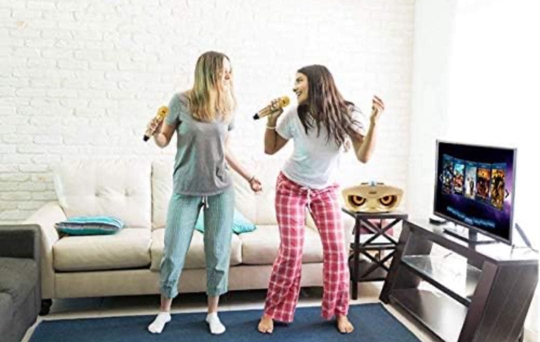 カラオケマイク 家庭用カラオケシステム ワイヤレスマイク マイク2本 無線接続