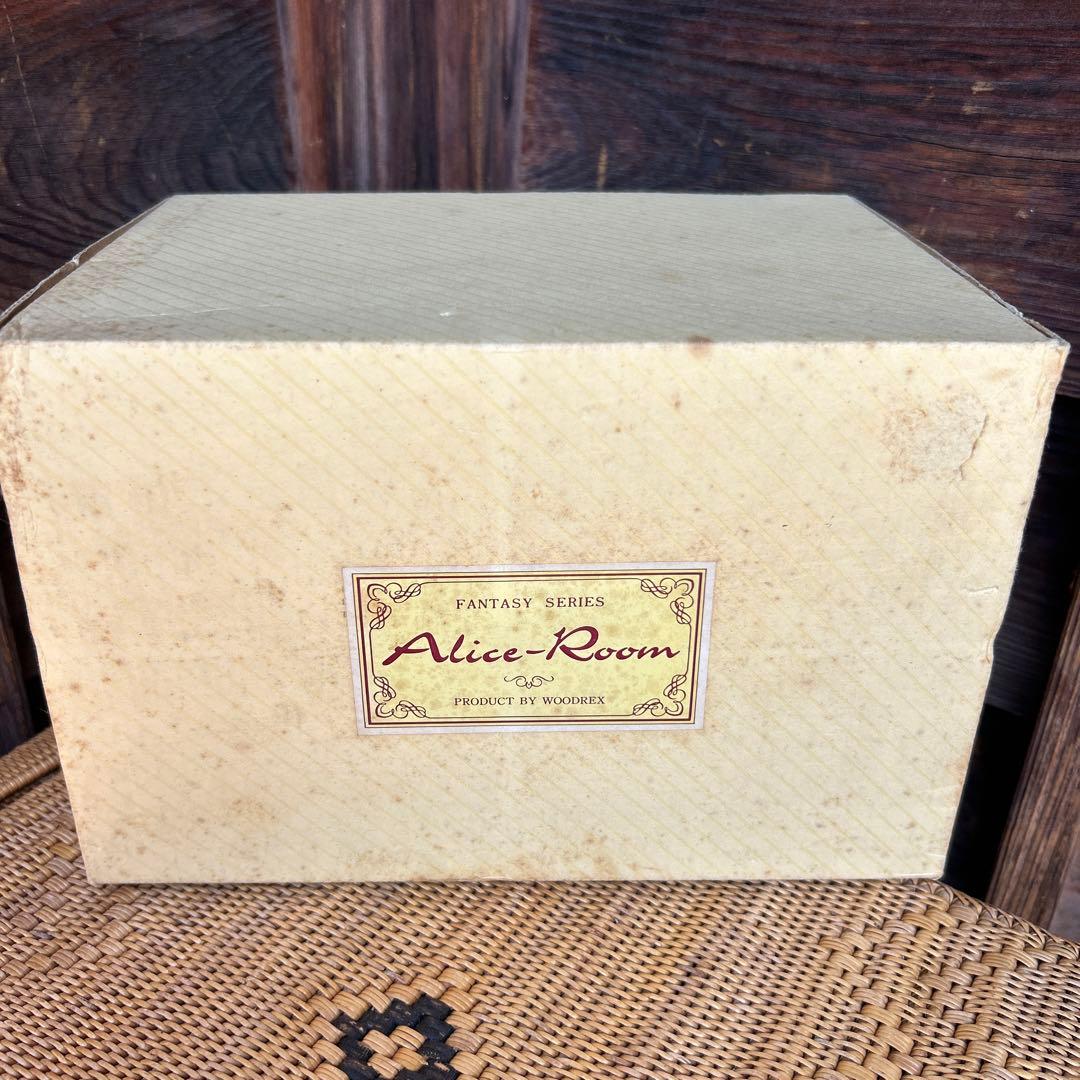 箱入AliceRoom WOODREX 不思議の国のアリス 鏡 小物入れ