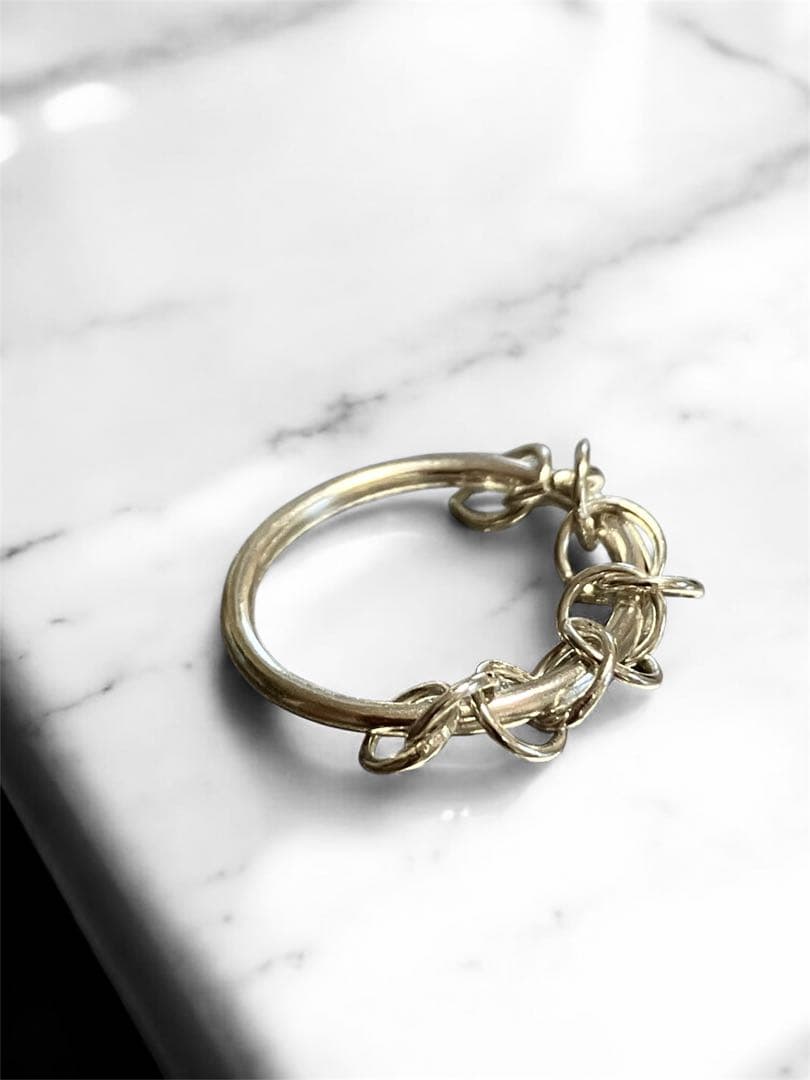 ハンドメイド　シルバーリング 7号 Charch jewelry