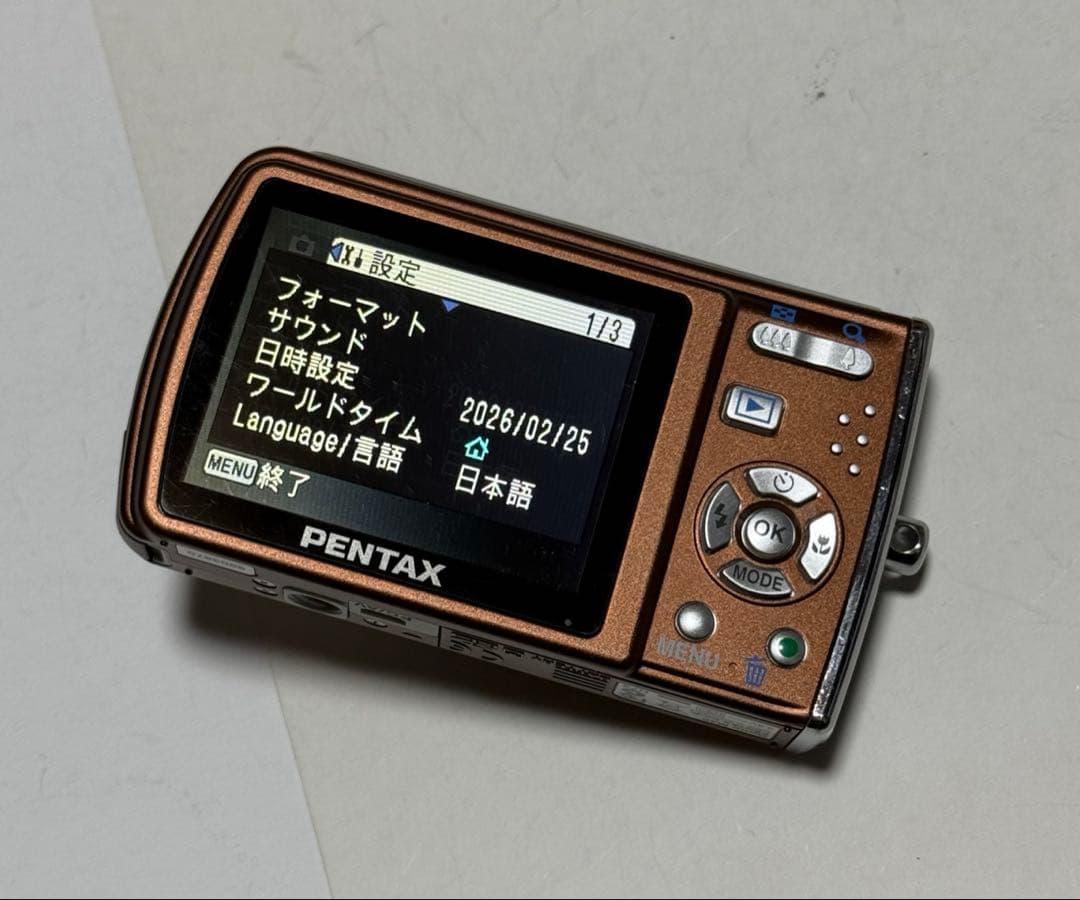 ペンタックス PENTAX オプティオ Optio M40 ブラウン