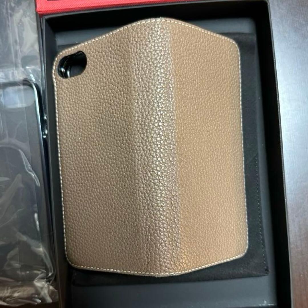 iPhoneSE、6、7、8用 手帳型 本革ケース&新品ハードケース2個セット♡